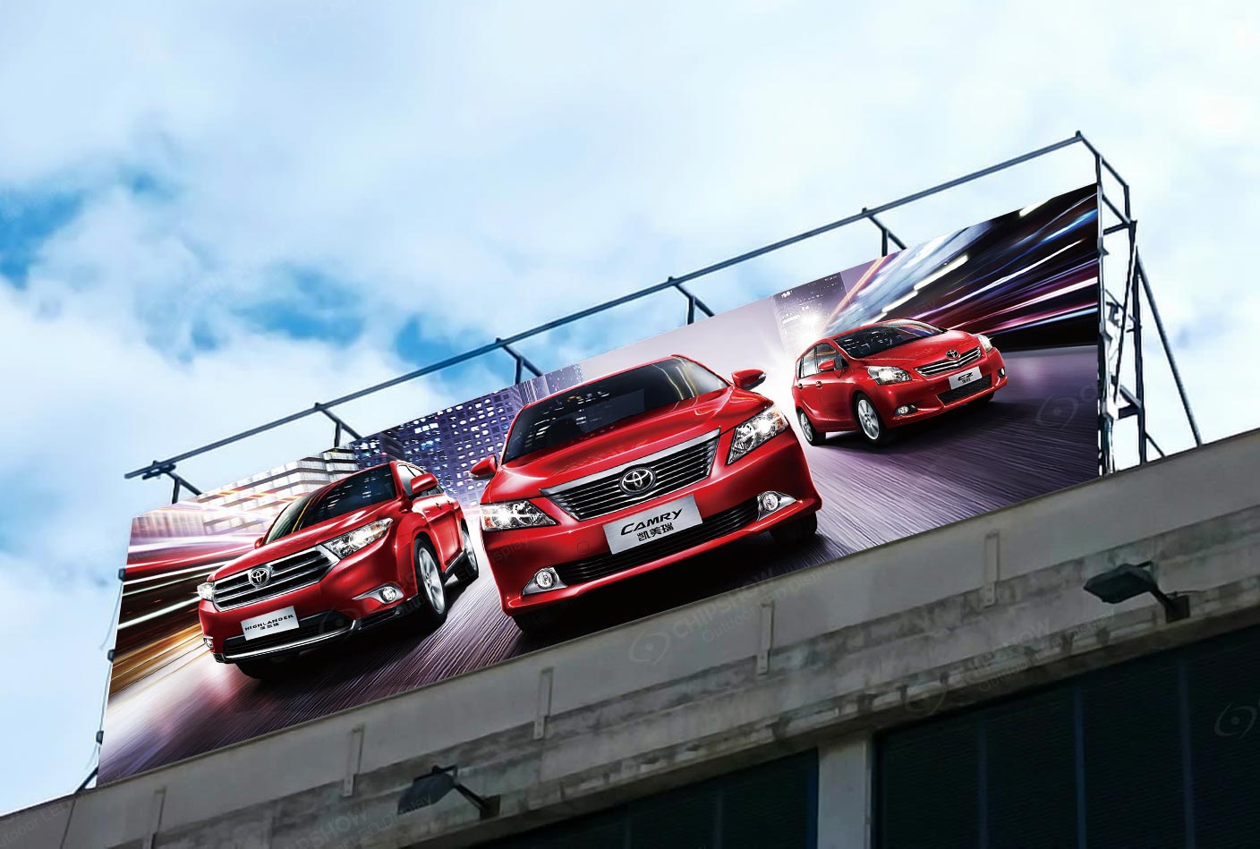 P10 LED-Außenwerbung an der spanischen Küste